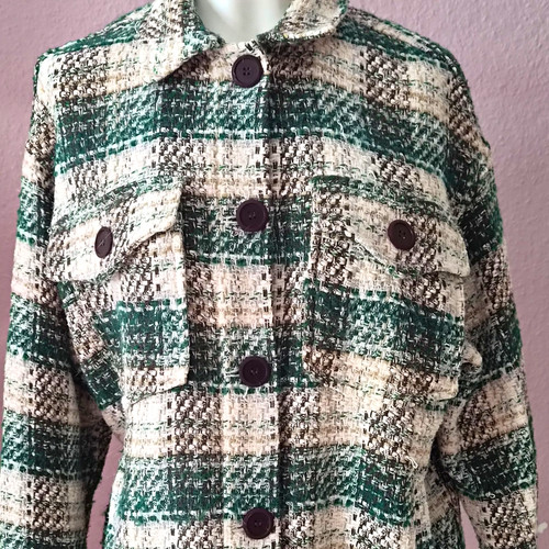 Zara damen tweedjacke kariert - tweedjacke,