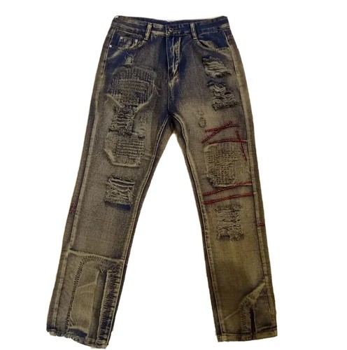 Jeans disstressed patchwork - jeans,