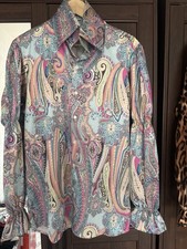 Elvis Presley 70‘s Puffärmel Hemd Mit Hohem Kragen