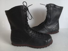 Damen Schuhe Stiefel Boots Schnürer Snipe Gr 40 schwarz Leder