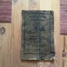 Orig. Lanz Betriebs-Anleitung und Ersatzteil-Liste 