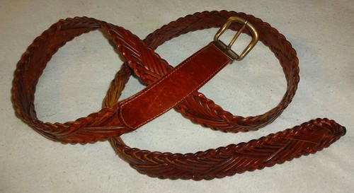 Leder gürtel kastanien - leder,