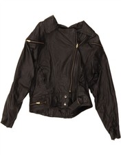 Vintage Damen Crop Lederjacke