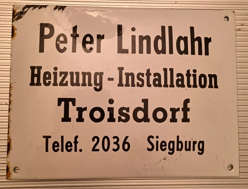 Altes emaille firmenschild - altes, emaille-firmenschild