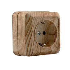 Schuko Steckdose Aufputz Eiche