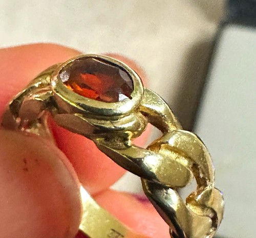 Vintage ring 333 gelbgold mit - vintage,