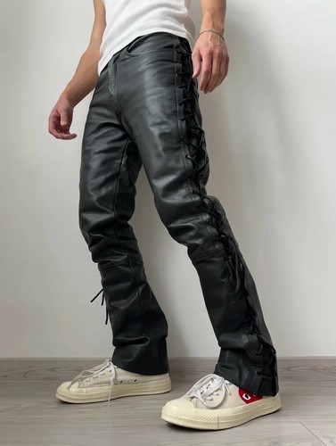 Herren schwarze lederhose 100 - schwarze, 100%