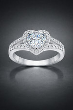 925 Sterling Silber Herz Ring