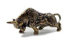 Kupfer Messing Figur Stier