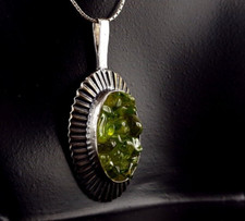 Anhänger Silber 925 Peridot grün Modernist - außergewöhnlich & umwerfend schön