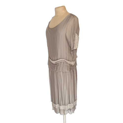 Edles seidenkleid silber - edles,