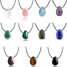 Edelstein Anhänger aus echtem Naturstein | Kristall Kette mit Tropfen Anhänger