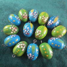 14 Ostereier Holz Original Erzgebirge Ostern Osterstrauch Deko Weidenkätzchen