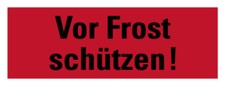 Aufkleber Verpackungs-Kennzeichnung „Vor Frost schützen!“ Schild Folie rot