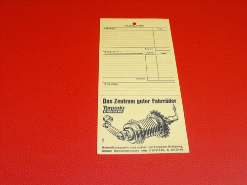Alte werbung reparaturzettel - alte,