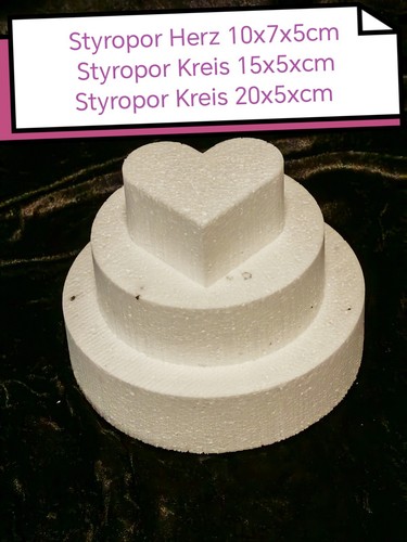 Styropor herz kreis scheibe - herz,