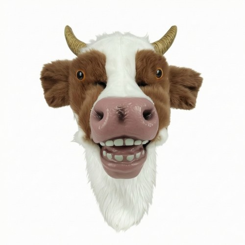 Kuhmaske plüschig - kuhmaske,