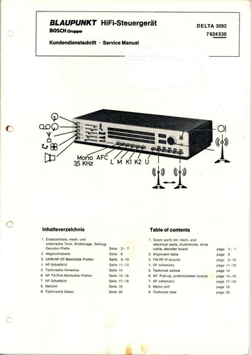 Blaupunkt service manual - blaupunkt, manual für