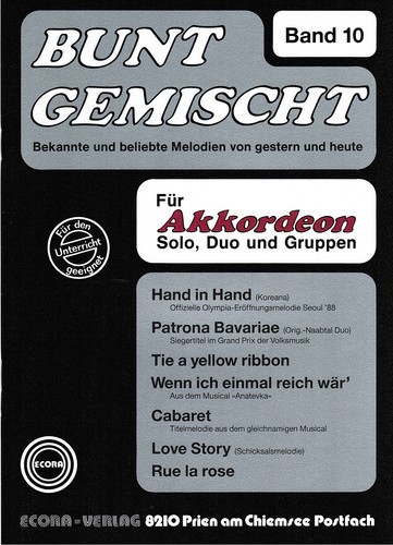 Akkordeon noten bunt - akkordeon,