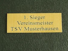 GRAVURSCHILDER, POKAL SCHILDER, in versch. Größen u. Farben +inkl. Ihrer Gravur+