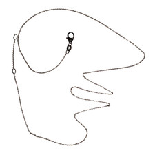 UNISEX HALSKETTE für ANHÄNGER 9K 375 PUNZ WEIßGOLD 42,5 / 45cm COLLIER GESCHENK