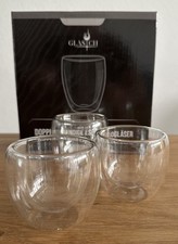 GlasIch 3x doppelwandige Espressogläser 80 ml Borosilikatglas