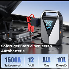 12000mAh Auto Starthilfe Jump Starter 12V Ladegerät 150PSI Luftpumpe Kompressor 