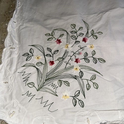 Alte tischdecke bestickt - alte,
