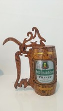 Alter Holz Bierkrug Brauerei Feldschlösschen ca.0,3 l