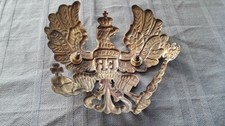 Preussen: Helmwappen für Pickelhaube, Preussenadler/ Linienadler, Messing polier