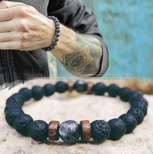 Herren armband lava stein - lava,
