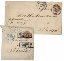 1,5 Ganzsachen Preußen Ratibor 1866