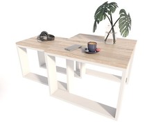 TV-Kommoden-Set Loft in Sonoma Eiche/Weiß – Modernes Couchtisch-Set