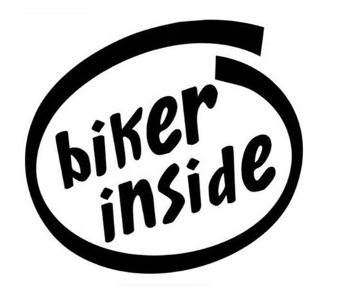 Autosticker biker inside - autosticker,