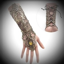 ❤️Steampunk Arm Manschette fingerlose Handschuhe Spitzenhandschuh Gothic Cosplay