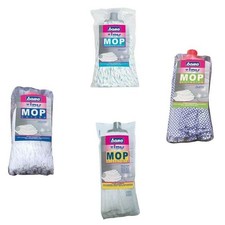 3x Wischmop Ersatz Kopf Wischmopp Bodenwischer Aufsatz Baumwolle Microfaser