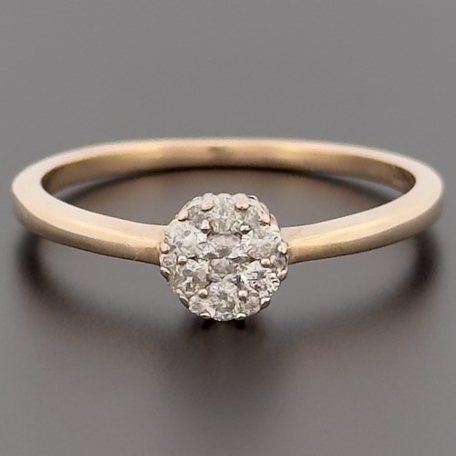 Cluster diamantring kt - cluster-diamantring,