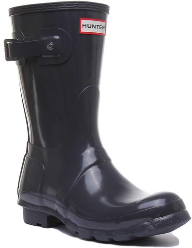 Hunter kurz glanz damenstiefel - hunter,