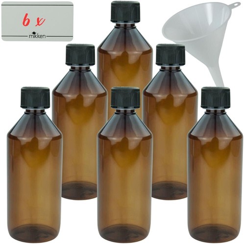 6er set braune - set, laborflaschen