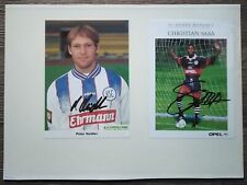 4 Autogramme Saba Bayern Peter Heidler Seeber KSC Paulo Rink LEV signiert # 150