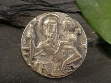 Silberfarbene Pilger Medaille Heiliger Christophorus Schutzpatron Der Reisenden
