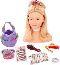 Frisierkopf 28 cm Blond Blaue