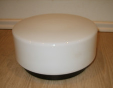 alte Lampe, Opalglaslampe, Milchglas Lampe 22,5 cm