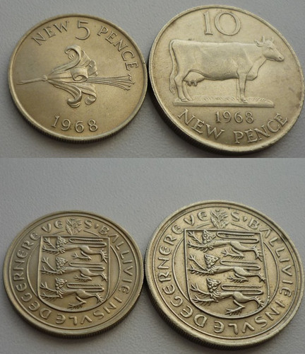 5pence 1979 10pence 1977 - +,