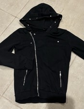 Sweatshirt Jacke Mit Kapuze Nieten Schwarz Gr.  M (38/40) Hoddie Top