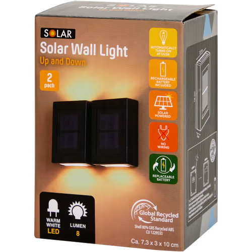 2erset solar wandleuchten - 2erset,