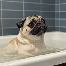 Wandtattoo Aufkleber Mops in