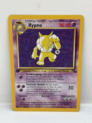 Pokemon karte hypno edition - karte,