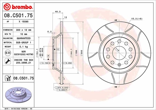 Brembo bremsscheiben 300 - Ø,