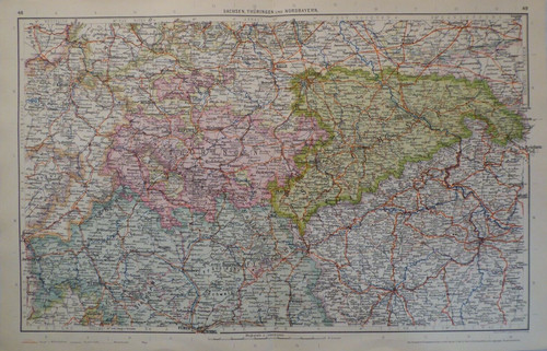 Landkarte sachsen thüringen - landkarte,